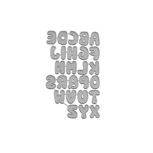 Juego de decoración creativa DIY 3D para tarjetas de felicitación, juego de 26 piezas, letras de Metal grabadas en oro superior/minúsculas, troquel para álbum de recortes para Metal - Product Image 6