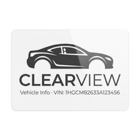 Étiquettes transparentes amovibles résistantes aux UV et imperméables en PVC pour pare-brise de véhicule, informations pour concessionnaires automobiles et fabricants de voitures