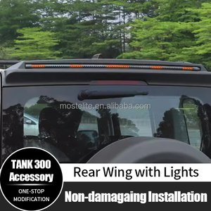 High Quality AILITA Single Deck PP Rear Trunk Roof Spoiler with LED Lights for GWM Tank 300 - Product Image 2