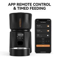 Distributeur automatique de nourriture pour animaux de compagnie avec commande à distance par application intelligente WiFi personnalisée, capacité de 4 L, pour chiens et chats, distribution programmée