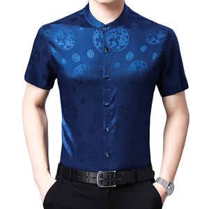 <span class=keywords><strong>เสื้อ</strong></span>เชิ้ตคอจีนผู้ชายแบบสั่งทำพิเศษ สไตล์จีน พิมพ์ลายลำลอง - Product Image 2