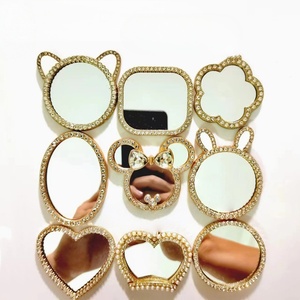 Novedad 2025: Accesorios para Móvil <span class=keywords><strong>con</strong></span> Espejo <span class=keywords><strong>de</strong></span> Corazón, Diamantes, Perlas y Flores para Decorar el Móvil - Product Image 5