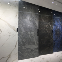 Carrelage en porcelaine effet marbre Carrara blanc poli pleine masse, grand format 750x1500, en promotion, pour revêtement de sol