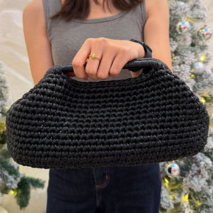 Borsa Clutch all'Uncinetto Fatta a Mano di Tendenza 2026, Borse da Sera in Filato di Cotone, Borsa all'Uncinetto di Lusso per Donna - Product Image 1