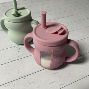 Gobelet à boire en silicone pour bébé, gobelet à paille en silicone, gobelet à lait en silicone anti-chute pour enfants - Product Image 4