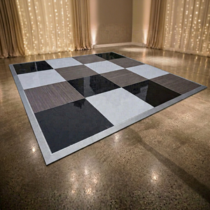 Piste de danse à carreaux 4 pieds x 4 pieds, plateforme de décoration d'événements, piste de danse extérieure - Product Image 1