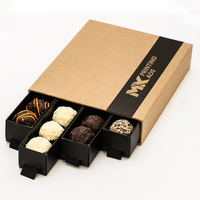 Caja de Embalaje de Lujo para Bombones y Macarons, con Laminado Mate, Elegante y con Relieve, Tipo Carpeta, para Sushi y Papas Fritas
