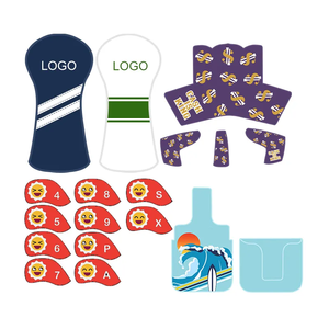 Fundas de cuero PU personalizadas para palos de golf con logotipo bordado/impreso, fundas de cuero para palos de golf - Product Image 1
