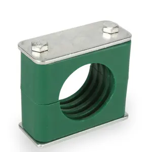 Green Plastic And Aluminum Tube Clamps 15mm OD Hose 1/4" Stauff Standard 316 Stainless Steel Single Tube Tubing Clamp