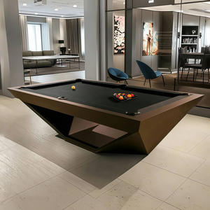 โต๊ะพูลหนังแท้สีดำสไตล์อเมริกัน สำหรับเล่นแปดลูกและเก้าลูก ใช้ในบ้าน คุณภาพมาตรฐาน ผลิตในจีน - Product Image 6