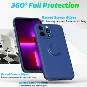 <span class=keywords><strong>Coque</strong></span> de téléphone en <span class=keywords><strong>silicone</strong></span> souple magnétique pour <span class=keywords><strong>iPhone</strong></span> 16 15 14 13 12 11 17 Pro Max XS XR Plus <span class=keywords><strong>SE</strong></span> <span class=keywords><strong>2022</strong></span>, avec support d'anneau intégré - Product Image 5