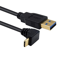USB 3,0 Tipo A Macho a USB Tipo C 3,1 Cable cargador Sincronización DE DATOS Carga Arriba Abajo Ángulo de 90 grados