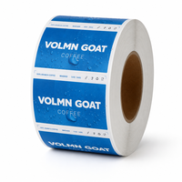 Étiquettes personnalisées pour bouteilles de café VOLMN GOAT - Autocollants en vinyle résistants à l'huile, imperméables et résistants au froid pour la marque de café et de boissons
