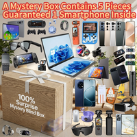Boîte mystère technologique garantie avec smartphone inclus, 5 pièces, avec ordinateur portable, tablette, bague connectée, drone, caméra, gadgets électroniques aléatoires
