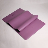 Tapis de yoga en PU avec logo personnalisé, antidérapant, imperméable, écologique, pour l'entraînement en studio et la pratique quotidienne