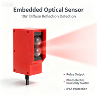 Capteur optique intégré de 10 m avec sortie relais, interrupteur de proximité photoélectrique à réflexion diffuse