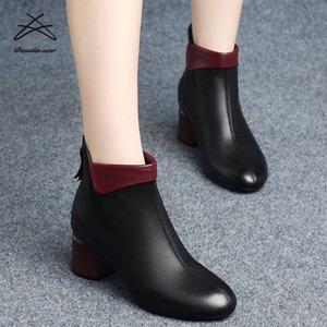Stivali Invernali da <span class=keywords><strong>Donna</strong></span> con Tacco Alto, Scarpe da Lavoro, <span class=keywords><strong>Stivaletti</strong></span> alla Caviglia per l'Autunno - Product Image 2