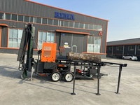 Fendeuse de bûches processeur de bois de chauffage diesel RIMA avec table à chaîne de bûches