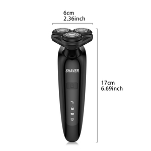 Afeitadora Flotante de Tres Cuchillas de Acero Inoxidable para Rostro, Impermeable, Cuchillas Giratorias, Carga USB Tipo-C, Uso Doméstico, Triple Cuchilla - Product Image 4