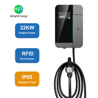 Nuevo Cargador Inteligente para Vehículos Eléctricos WrightCharge S05, 22kW 16A/32A, Certificado CE y RoHS, WiFi 4G, IP65, Control por Página Web, Tipo 2, Listo para Usar, GB/T