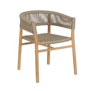 Chaise de salle à manger en aluminium imperméable Nordic Rope, chaise de bar extérieure en aluminium pour terrasse, restaurant, jardin, hôtel - Product Image 6