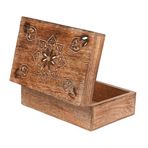 Caja de Almacenamiento Moderna Rectangular de Madera para Cables y Enchufes de Escritorio - Product Image 4