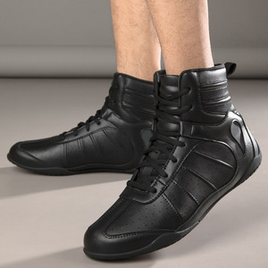 Unisex Wrestling <b>Shoes</b> Pu Upper Mesh Lining Rubber Outsole EVA Midsole Lightweight Non Slip Training For Boxing <b>Martial</b> <b>Arts</b> - Product Image 2