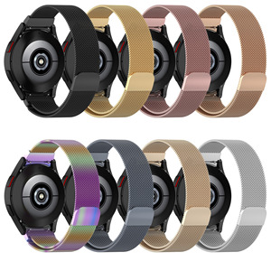 Correa de Reloj Magnética Milanesa de Acero Inoxidable de 20 <span class=keywords><strong>mm</strong></span> sin Espacios para <span class=keywords><strong>Samsung</strong></span> Galaxy <span class=keywords><strong>Watch</strong></span> 3 <span class=keywords><strong>4</strong></span> 5 6 7 <span class=keywords><strong>Classic</strong></span>, Correa de Reloj de Lujo - Product Image 1