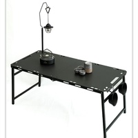 Table pliante ronde légère et portable en acier inoxydable moderne pour l'extérieur, réglable en hauteur par système hydraulique