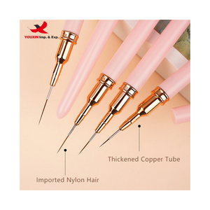 Juego de 5 Pinceles para Uñas de Gel UV, Pinceles para Delineado de Uñas de 7/9/11/15/25 mm, Pinceles para Pintar Líneas Francesas, Precio Bajo por Compra Combinada - Product Image 3