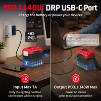 Cargador rápido USB-C para batería Craftsman de 20 V, fuente de alimentación portátil, adaptador USB-A