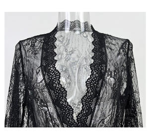 Vestido Largo <span class=keywords><strong>de</strong></span> Encaje Sexy <span class=keywords><strong>para</strong></span> Mujer, Vestido Transparente, Lencería, Kimono, Traje <span class=keywords><strong>de</strong></span> Baño, Conjunto <span class=keywords><strong>de</strong></span> Lencería Sexy Romántica <span class=keywords><strong>para</strong></span> Dormir - Product Image 6