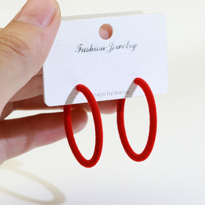 크리스마스 분위기 패션 후프 이어 클립 여성 파티 의상용 황동 소재 여성용 주얼리 - Product Image 5