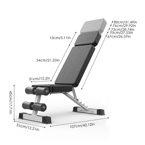 Zhoya Dumbbell Phân gấp ngồi lên thiết bị hỗ trợ thiết bị tập thể dục hộ gia đình ghế đa chức năng tập thể dục Hội Đồng Quản trị đẩy băng ghế dự bị - Product Image 6