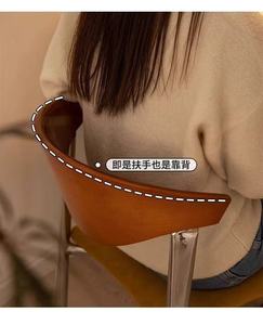 เก้าอี้ทานข้าวสไตล์นอร์ดิกเรโทร โครงโลหะหุ้มผ้าสักหลาด ดีไซน์เรียบง่าย สำหรับเฟอร์นิเจอร์บ้าน  ได้รับความนิยมในโลกออนไลน์ - Product Image 6