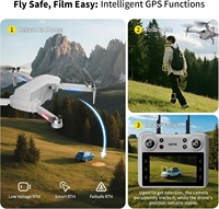 Drone 4DRC F8 sans balais avec double caméra HD FPV, quadricoptère RC avec évitement d'obstacles, mini drone pliable, drone professionnel pour cadeau