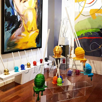 Sculpture grandeur nature en fibre de verre de 6,5 pieds, thème bonbons et sucettes, style Pop Art, effet fondant, pour exposition