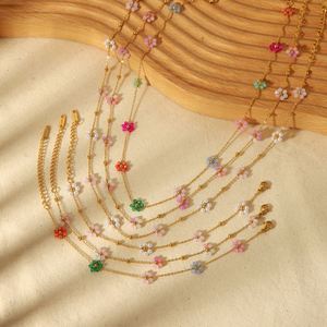 Conjunto de joyería llamativa para mujer, collar de novia con circonitas de múltiples hilos y cuentas de zafiro multicolor - Product Image 1