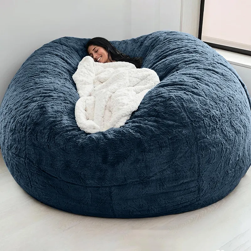 5ft 6ft Outdoor Oversized X Large Poly Fleece Bean Bag Chair Cover No Filling For Party