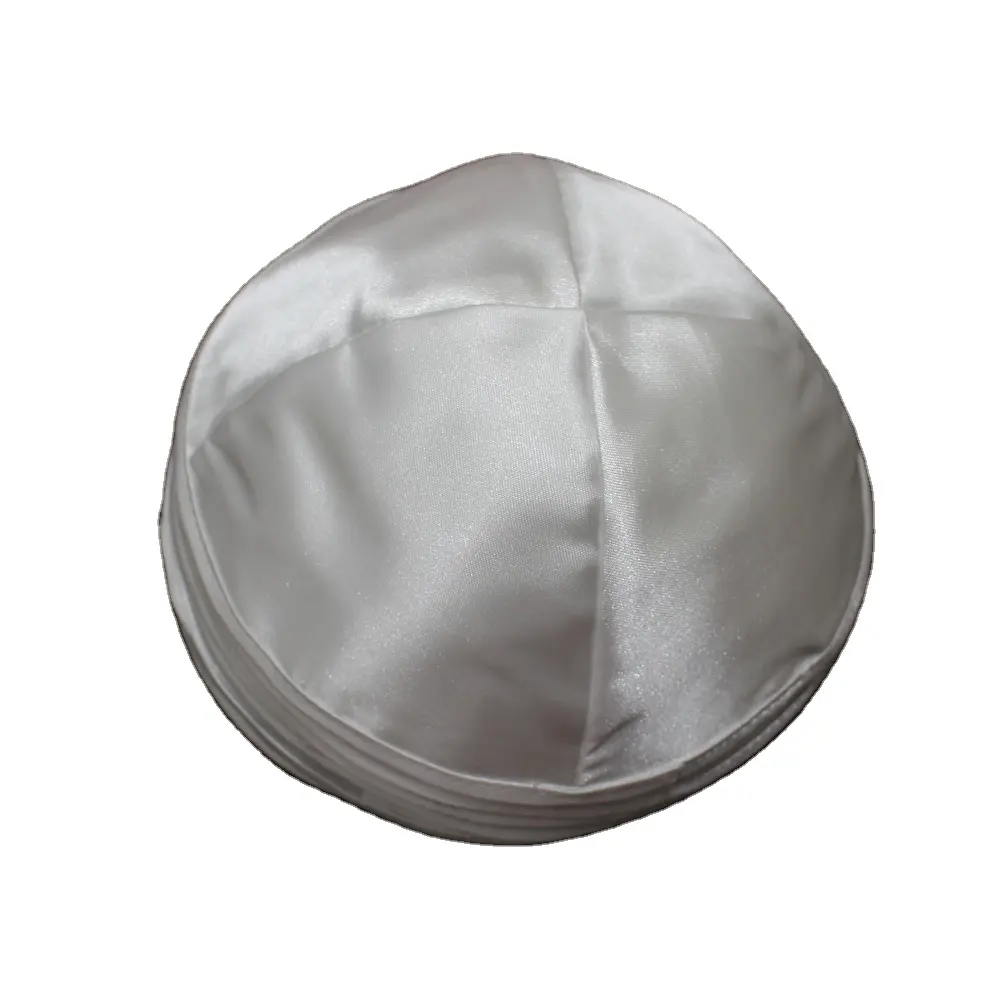 Jewish Satin Kippah White Kipot Kipa Yarmulkes Beanies Judaism Kippa