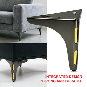 Pieds de support triangulaires durables JIEYING, design luxueux, pieds de meubles avec coussinets antidérapants pour <span class=keywords><strong>lit</strong></span> et armoire - Product Image 2