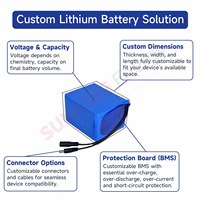 Batterie lithium rechargeable 18650 3S6P 12V 15Ah pour stockage solaire et alimentation de secours