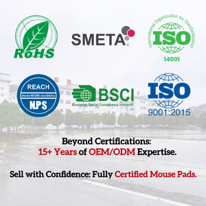 Custom Design Non-Slip Rubber Base Waterproof Soft <b>Computer</b> Mouse Mat Black Small Square Gaming Mouse Pad with White Marble Line - Product Image 3