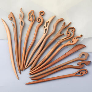 पीच वुड हेयरपिन प्राचीन शैली के बाल सहायक उपकरण चीनी शैली के हेयर स्टिक महिलाओं के लिए हनफू हेडवियर - Product Image 3