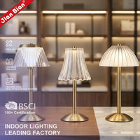 Lampe de table à LED sans fil rechargeable, classique, dorée, luxueuse, à commande tactile, pour la lecture, la décoration de restaurant, de mariage, lampe de chevet à intensité variable
