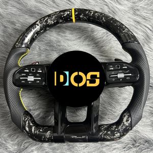 Volant en fibre de carbone personnalisé avec LED pour Mercedes-Benz 2015-2021 W205 C300 E260 E300 S400 G350 GLA <span class=keywords><strong>43</strong></span> GT <span class=keywords><strong>AMG</strong></span> GLB GLC <span class=keywords><strong>SL</strong></span> - Product Image 2