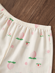 <span class=keywords><strong>Pigiama</strong></span> Casual Intrecciato Morbido Rosa con Stampa Fiori di Pesco, Colletto e Vita Elastica, per Estate/Autunno/Inverno - Vendita Diretta dalla Fabbrica ODM - Product Image 6