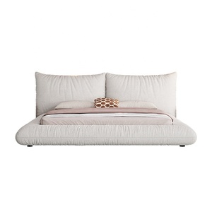Letto in Tessuto Stile Crema, Moderno Minimalista di Lusso Leggero con Contenitore Tatami, Letto Matrimoniale per Camera da Letto Padronale - Product Image 6