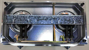 2 plateaux en céramique brûleur <span class=keywords><strong>de</strong></span> table, poêle à <span class=keywords><strong>gaz</strong></span>, double combustion, appareil <span class=keywords><strong>de</strong></span> cuisine domestique, poêle CKD - Product Image 2