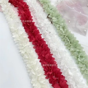 Couleur 3D mousseline de soie fleur bricolage dentelle garniture dentelle ruban dentelle robe Applique couture tissu décoratif <span class=keywords><strong>XF10</strong></span> - Product Image 6